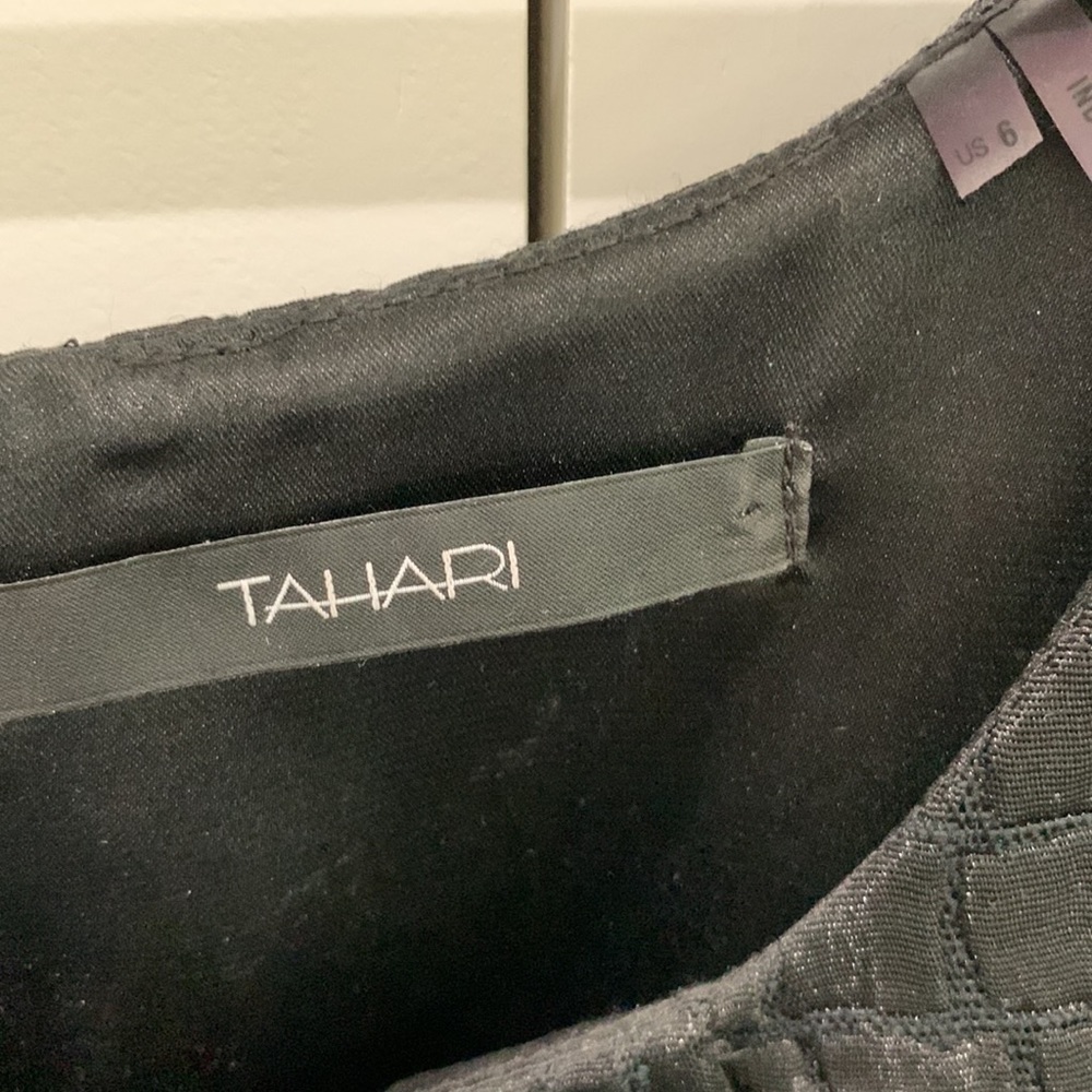 Favorite little black dress. Tahari.  animal print - Picture 3 of 7